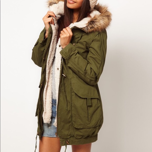 ASOS Fur Hooded Detachable Lined Parka - Picture 3 of 5